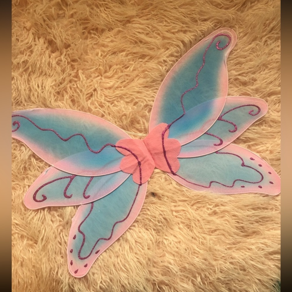 Small Pink and Blue Fairy Wings